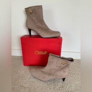 Carlos by Carlos Santana Women's Taupe Heeled Boots